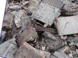 Drained battery scrap