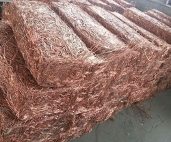 Millberry Copper wire scrap 99.99%, copper cathodes  $0