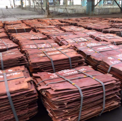 Copper cathodes 5000 mt a m LME -14% $0