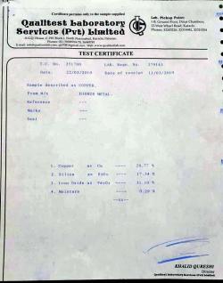 Pakistan Copper Ore for sale