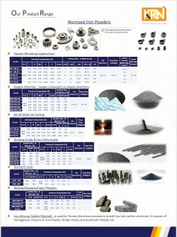 Atomised iron powders and reduced iron powders