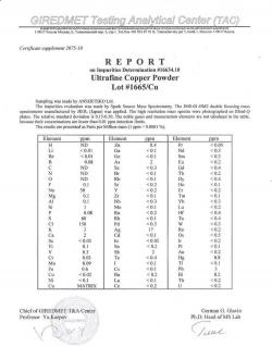 Copper utrafine powder $1200