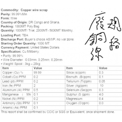 Buying copper wire scrap 99,99, 5000 mt monthly