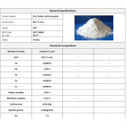 Offering zinc oxide 99,7, FCA, FOB Istanbul, Turkey