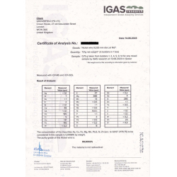 Nickel Wire ø 0.025 mm – 99,9002% purity – IGAS Certified